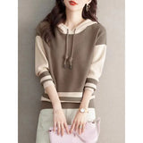 Women's Autumn/Winter 2025 New Ocean-Loose Casual Closed Knitted Small Long Sleeve