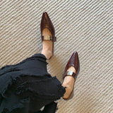 Beautiful Red Single Shoes 2025 Spring New Retro Light Mouth With Skirt Flat Bottom Mary Precious