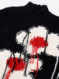 Flower Embroidered Knitted Sweater