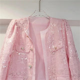 Design All-Match Sequined Sun Protection Coat Women 2023 Spring Summer New Chic Long-Sleeved Jackets High Street