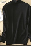 Cashmere Turtleneck Knitted Women Sweaters And Pullovers Women's Pullover Sweater Turtleneck Long
