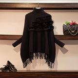 Female Wrap And Swing Women's Sweaters For Winter Leisure Long Sleeve Slim Thin Out Jacket Long Section