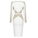 Bandage Two Piece Women Long Sleeve Top Mini Skirts Elegant Bodycon Set Suits Autumn Winter 2 Piece