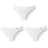 3PCS/Set Women's Panties Striped Cotton Underwear Solid Color Briefs Low-Rise Soft Panty Women Underpants Female