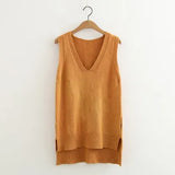 Spring Summer O Neck Women Sweater Vest Sleeveless Knit Female Cotton Soft Elastic Solid Colore