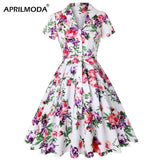 60s Vintage Tunic Dresses Summer Spring Retro Pin Up 2022 Women Jurk Casual Party Robe Rockabilly Dresses