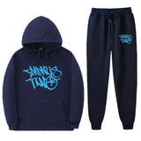 Popular Letter Gothic Print Hoodies Sweatpants Men Y2K New Street Hip Hop Fashion Sports Suit Unisex Casual Loose