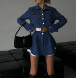 Fashion Short Button Cardigan Cake Short Skirt Two Sets Of Women's