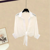 Women Summer Dresses Two Piece Sets Korean Casual Black Straps Dresses And Chiffon Sunscreen Cardigan Suits
