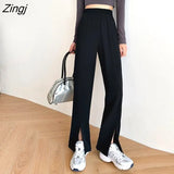 Pants Women Casual Summer Cozy Femme Leisure Breathable Empire Fashion Students Bottoms Simple Korean Vintage High