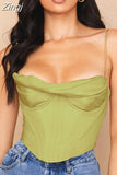2023 New Bowknot Fishbone Sling Spice Girl Tank Top Short Open Umbilical Clothes Women's Summer Butterfly