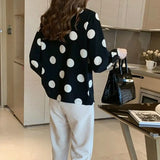 Women Polka Dot V-neck Chiffon Designed Ins Plus Size 4XL Simple All-match Elegant Streetwear Office Ladies Chic