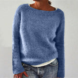Women's Explosive Sweater Solid Color Quiet Version Of The Basic Knitwear