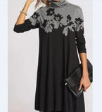 Fashion Printed Collar Long Sleeves Loose