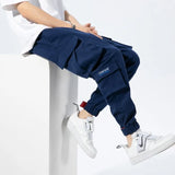 Big Men's Trousers Summer Overalls Men's Trendy Nine-Point Korean Version of The Tide Brand Harem Trousers for