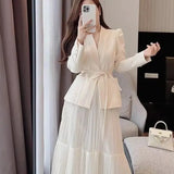 2023 High-end Custom Floral Suits Women Spring And Autumn Matching Set Elegant Blazer Pencil Skirt 2 Pieces Office