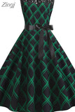 Lace Patchwork Summer Dress Women Elegant Vintage Party Dress Casual Office Ladies Work