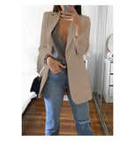 New Fashion Women's Casual Suit Set Multi-color Lapel Slim Cardigan Temperament Commuting Solid Color Suit Coat