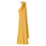 Women's Explosive Silk And Tedish Texture With Hanging Neck