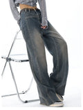 faded baggy boyfriend jeans with grosgrain