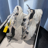 Models Sneakers Women 2022 Spring Fashion Lace-up Casual Shoes Ladies Increase Non Slip Running Shoes Zapatos De