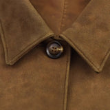 Women's Clothing 2025 Explosion ZA Velvet Effect Collared Long-Sleeved Jacket