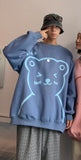 Hoodie Kawaii Cartoon Bear Print Casual O-Neck Pullovers Sweatshirts Autumn Long Sleeve Couple