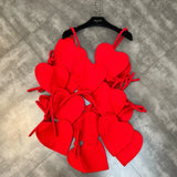 2022 Spring New Arrival Lace Up Red Velvet Vest Women