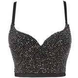 Handmade Sequin halter bustier corset crop top women summer indie tank party y2k top clubwear Cropped tube womens tops