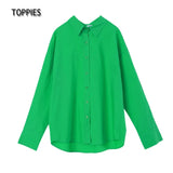 2021 Women 100% Cotton Shirts Office Lady Long Sleeve Blouse Single Breasted Chic Chemise