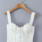 Corset Lace Flare Mini Dress-Outfit