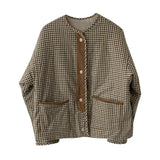 Khaki Plaid Reversible Jacket- Outfit