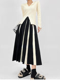 Black Patchwork Long Skirt- Outfit