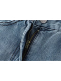 Jeans Pants Women Vintage Bow Ripped Hollow Out Ladies High Waist Harajuku Fashion Stretch Pocket Wide Leg Denim