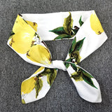 Lemon Printed Yellow 50S 60S Women Hairband Cotton Retro Vintage Hair Accessories for Party Pin Up Rockabilly Wire
