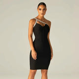 New Bandage Dress Beading Sexy Black Bodycon Summer Dress Party Club Elegant Ladies