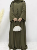 Robe Skirt Coat Women's Explosive Middle East Turkey Solid Color Big-Size Cardigan 2