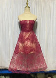 Sheer Lace Layered Strapless Midi Dress- Outfit