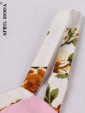 Bow Front Pink Floral 50s Rockabilly Tea Dresses Robe De Cocktail Women Spaghetti Strap Party Elegant Summer Pinup