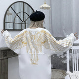 Harajuku White Sweatshirt Women Hiphop Streetwear Oversized Gothic Hoodie Long Sleeve Korean Pullovers Y2k