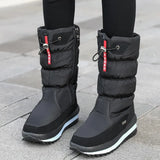 Waterproof Wedges Snow Boots for Women High Platform Cotton Boots Thickened Non-slip Plus Velvet Cotton Shoes Botas