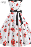 Lace Patchwork Summer Dress Women Elegant Vintage Party Dress Casual Office Ladies Work