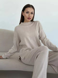And Winter Long Sleeves Of Loose Casual Trousers Sweater Set Women Hot Selling Fork