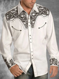 Turn-down Collar Mens Shirt New Patchwork Long Sleeve Cardigan Tops Men Spring Casual Loose Button-up Shirts