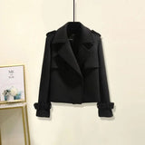 Winter Warm Clothes Three Piece Set Women Outfits Office Ladies Elegant Woolen Coats+knitted Sweater+wool Harem Pants