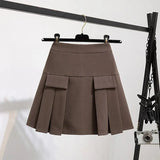 Casual Fall Winter Two Pieces Sets Women French Vintage Bow Collar Full sleeve sweater + Pleated skirt sets Female