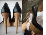 Onlymaker Women's Platform 16CM Thin Heels Pumps Fashion Leopard Round Toe Shoes Sexy Party wedding Stiletto Plus Size