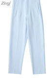 Women's Pants Beige Pencil High Waist Pants For Women Office Casual Elegant Woman Trousers Fashion Streetwear Summer