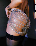 Metal Body chain Summer skirts womens Glitter See Through club Pary Skirts gothic Rhinestone Mini Skirt 2022 faldas