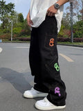Men's Multi Pocket Printed Cargo Jeans- Outfit
